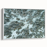 Vintage poster art of Vail, Colorado, featuring colorful mountain scenery on a large framed canvas.