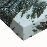 Black and white landscape art painting of Vail, Colorado on stretched canvas, suitable for bedroom wall decor.