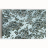 Black and white large art print of Vail, Colorado scenery on stretched canvas, ideal for kitchen wall art.