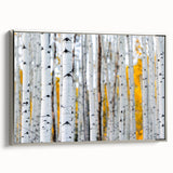 Landscape art painting of Aspen, Colorado in vibrant autumn colors on framed canvas, ideal for living room decor.