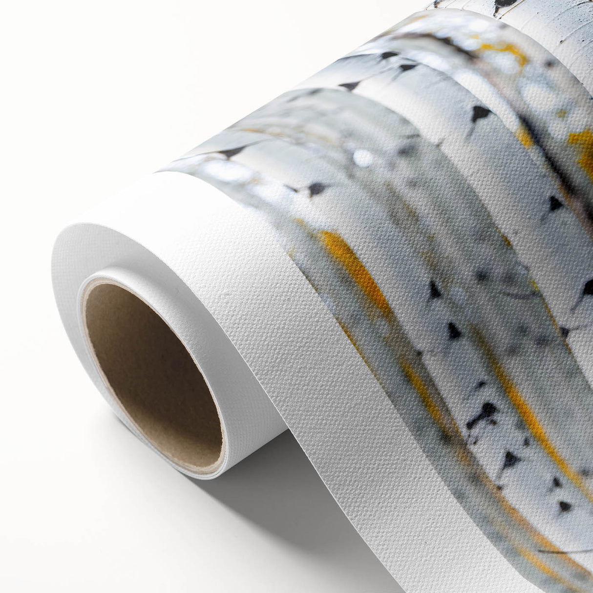 Art deco poster of Aspen, Colorado scenery on rolled canvas, featuring muted earth tones, ideal for nursery wall art.