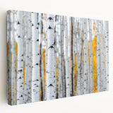 Large canvas print of Aspen, Colorado scenery in natural green and brown tones, suitable for kitchen wall art.