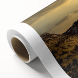 Art Deco poster of Colorado Springs with muted earth tones on rolled canvas, ideal for nursery wall art.
