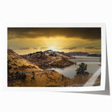 Rolled print of Colorado Springs scenery with floral elements in soft earth tones, suitable for art wall dining room.