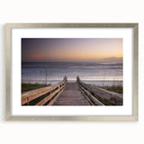 Textured abstract art print depicting Daytona scenery in muted earth tones, framed in silver, ideal for bedroom art.