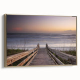 Framed canvas wall art of Daytona landscape in vintage poster style, featuring black and gold tones.