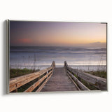 Framed canvas landscape art painting depicting Daytona scenery in vibrant colors, ideal for living room decor.
