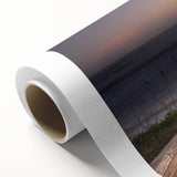 Art Deco poster of Daytona scenery on rolled canvas, featuring pastel shades, ideal for nursery wall art.