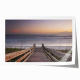 Extra large rolled print of Daytona scenery with vibrant floral elements, ideal for art wall dining room.