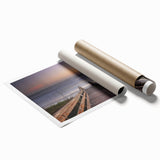 Extra large rolled print of Daytona scenery with vibrant floral elements, ideal for classy bathroom wall art.