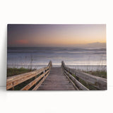 Black and white photo of Daytona Beach on stretched canvas, ideal for kitchen wall art or bedroom ambiance.