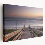 Side view of a stretched canvas featuring a detailed Daytona scenery in vibrant daylight colors, ideal for kitchen wall art.