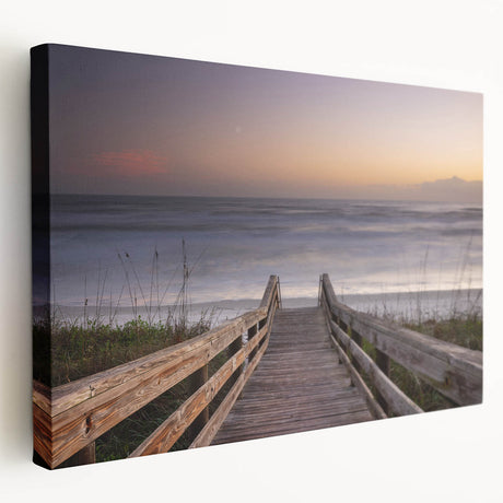Side view of a stretched canvas featuring a detailed Daytona scenery in vibrant daylight colors, ideal for kitchen wall art.