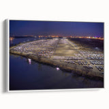 Vintage poster art of Delaware scenery on framed canvas, featuring colorful art in extra large size.