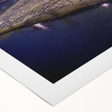 Art deco poster of Delaware scenery in pastel shades on rolled canvas, suitable for dining room wall art.