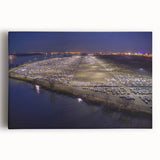 Black and white photo of Delaware scenery on stretched canvas, ideal for kitchen wall art.