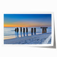 Rolled print of Florida Keys scenery with vibrant blue and green tones, ideal for art wall dining room.