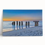 Black and white stretched canvas of the Florida Keys, ideal for kitchen wall art or bedroom ambiance.
