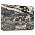 Acrylic print of Savannah, Georgia, featuring muted earth tones and abstract design.