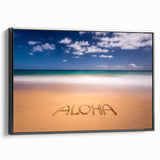 Black and white framed canvas of Kauai landscape, ideal for bedroom wall art.