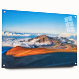 Acrylic glass print of a serene Maui landscape in soft pastel shades, ideal for bedroom or dining room decor.