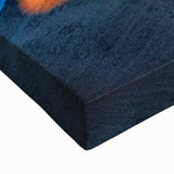 Black and white landscape art painting of Maui on stretched canvas, ideal for bedroom wall art.