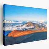 Large art print of a Maui, Hawaii landscape on stretched canvas, featuring vivid blue and green tones.