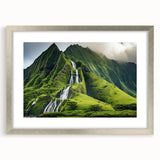 Textured abstract art print of Oahu, Hawaii in muted earth tones on a framed canvas, suitable for bedroom art.