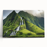 Black and white photo of Oahu's coastline on stretched canvas, ideal for kitchen wall art or bedroom.