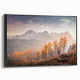 Black and white landscape art painting of Idaho scenery on framed canvas, ideal for bedroom decor.