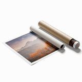 Extra large rolled print of Idaho scenery with vibrant floral elements, ideal for classy bathroom wall art.