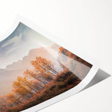 Extra large rolled print featuring line art flowers in monochrome, ideal for large living room wall art.