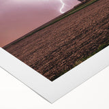 Art deco poster featuring a stylized Iowa landscape in muted earth tones on rolled canvas, suitable for dining room decor.