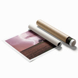 Extra large rolled print of an Iowa landscape with vibrant green tones, ideal for classy bathroom wall art.