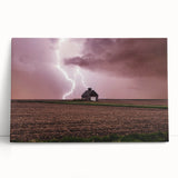Black and white photo of Iowa scenery on stretched canvas, ideal for kitchen wall art or bedroom ambiance.