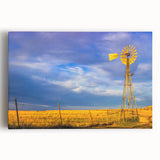Large black and white photo of Kansas scenery on stretched canvas, suitable for kitchen art.