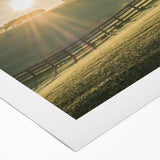 Art deco poster featuring a vibrant Kentucky landscape on rolled canvas, suitable for dining room decor.