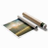 Extra large rolled print of Kentucky scenery with floral elements in soft colors, ideal for classy bathroom wall art.