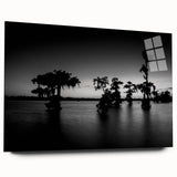 Large abstract wall art depicting the Louisiana landscape in muted earth tones, acrylic print.