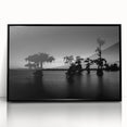 Large abstract wall art depicting a Louisiana landscape in muted earth tones on a framed acrylic print.