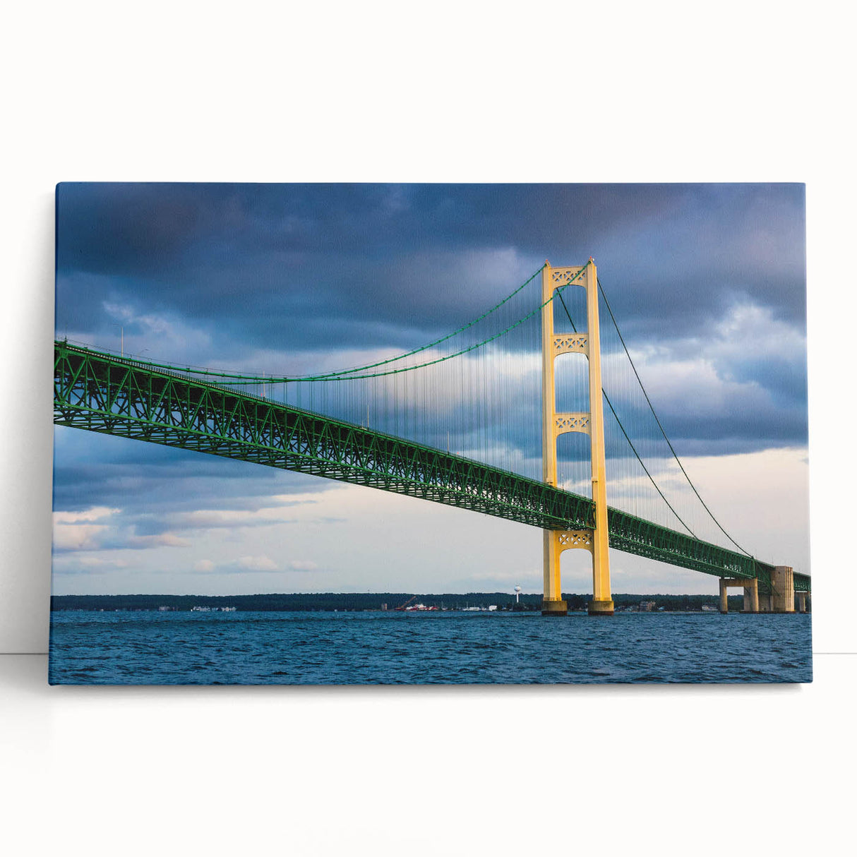Black and white photograph on stretched canvas of Michigan's Upper Peninsula, ideal for kitchen wall art.