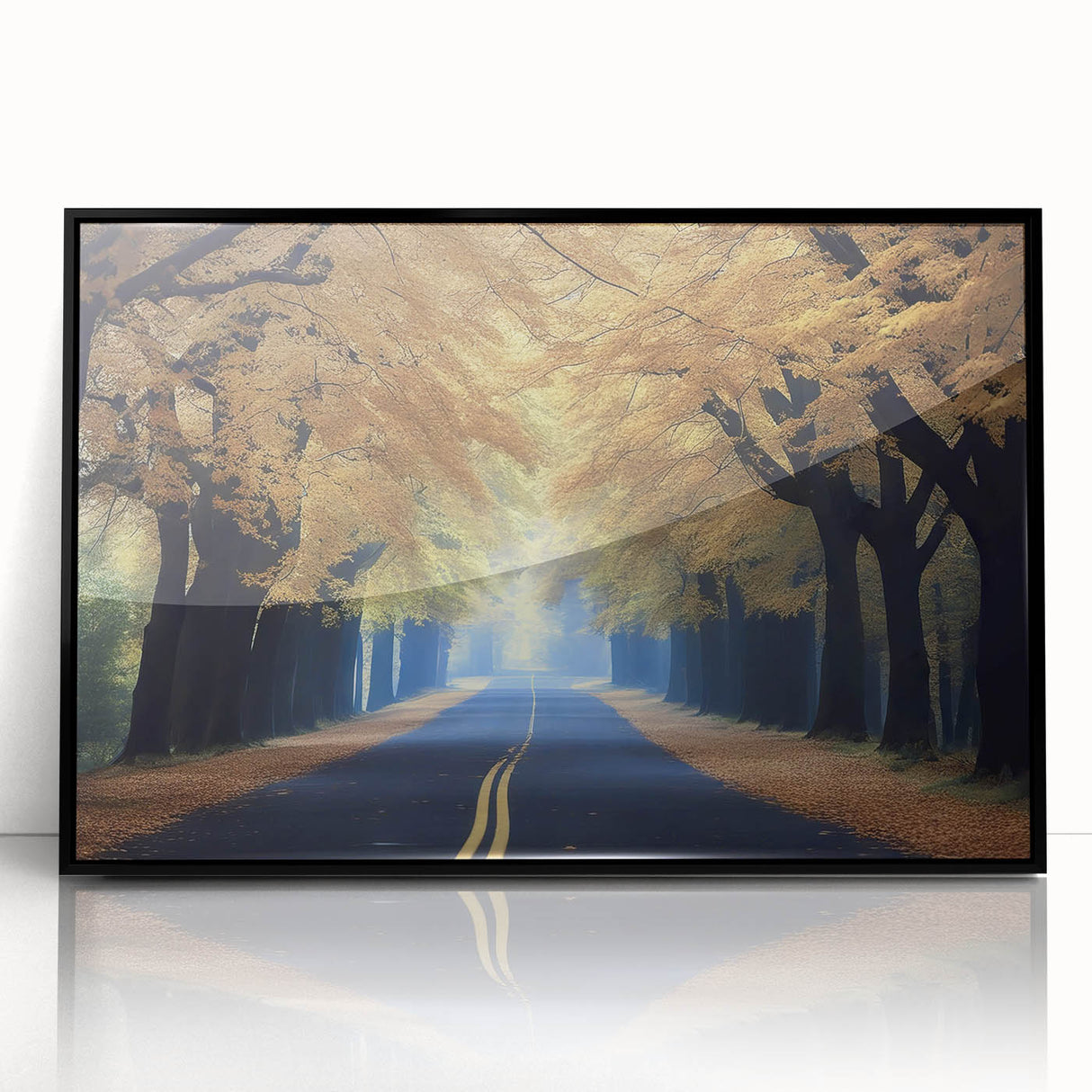 Large abstract wall art of Minneapolis skyline in muted gray and blue tones on framed acrylic.