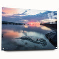 Side view of a large abstract wall art depicting Minnesota scenery on acrylic glass.