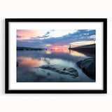 Extra large, colorful abstract art print of a textured Minnesota landscape on a framed canvas, ideal for living room decor.