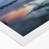 Art deco poster of Minnesota scenery in muted green and blue tones on rolled canvas, ideal for dining room wall art.