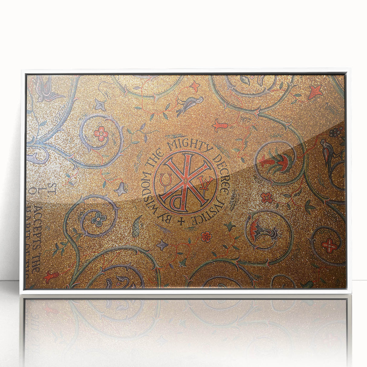 Art deco poster of St. Louis skyline featuring muted pastel tones on framed acrylic, ideal for modern nursery wall art.