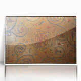 Art deco poster of St. Louis skyline featuring muted pastel tones on framed acrylic, ideal for modern nursery wall art.