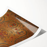 Extra large wall art featuring line art flowers in muted tones on a rolled print, ideal for large living room decor.