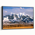 Black and white landscape art painting of Montana on framed canvas, suitable for bedroom wall decor.
