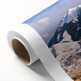 Art Deco poster of Montana scenery with soft pastel shades on rolled canvas, ideal for nursery wall art.